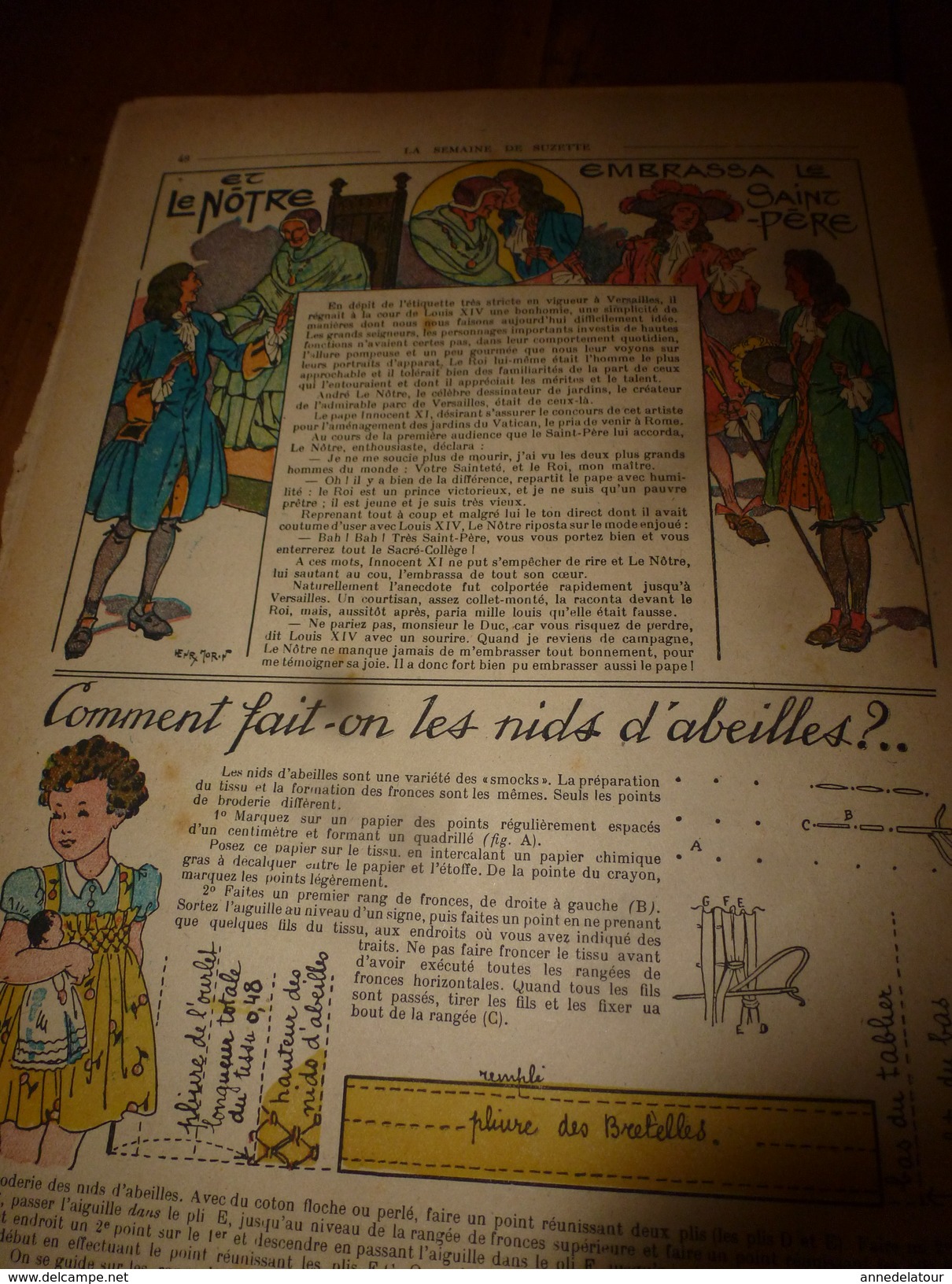 1947 LSDS (La Semaine de Suzette): Les enfants d'ALSACE pendant la guerre ;Les animaux qui exercent la médecine; etc