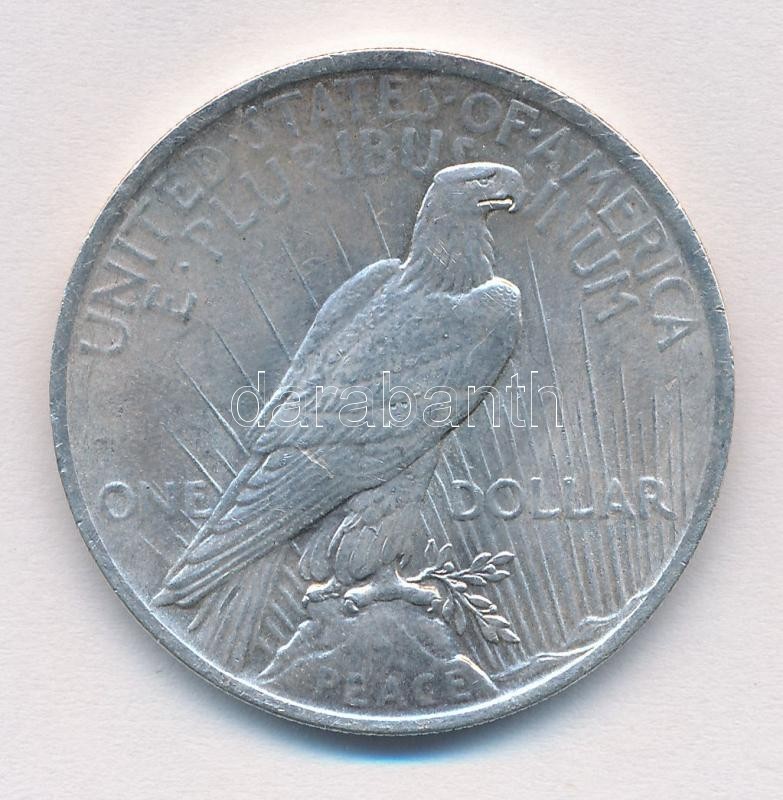 Amerikai Egyesült Államok 1923. 1$ Ag 'Béke' T:1-
USA 1923. 1 Dollar 'Peace' C:AU
Krause KM#150 - Non Classés