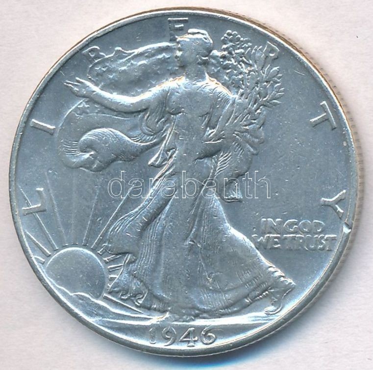 Amerikai Egyesült Államok 1946. 1/2$ Ag 'Walking Liberty' T:2- Ph.
USA 1946. 1/2 Dollar Ag 'Walking Liberty' C:VF Edge E - Unclassified