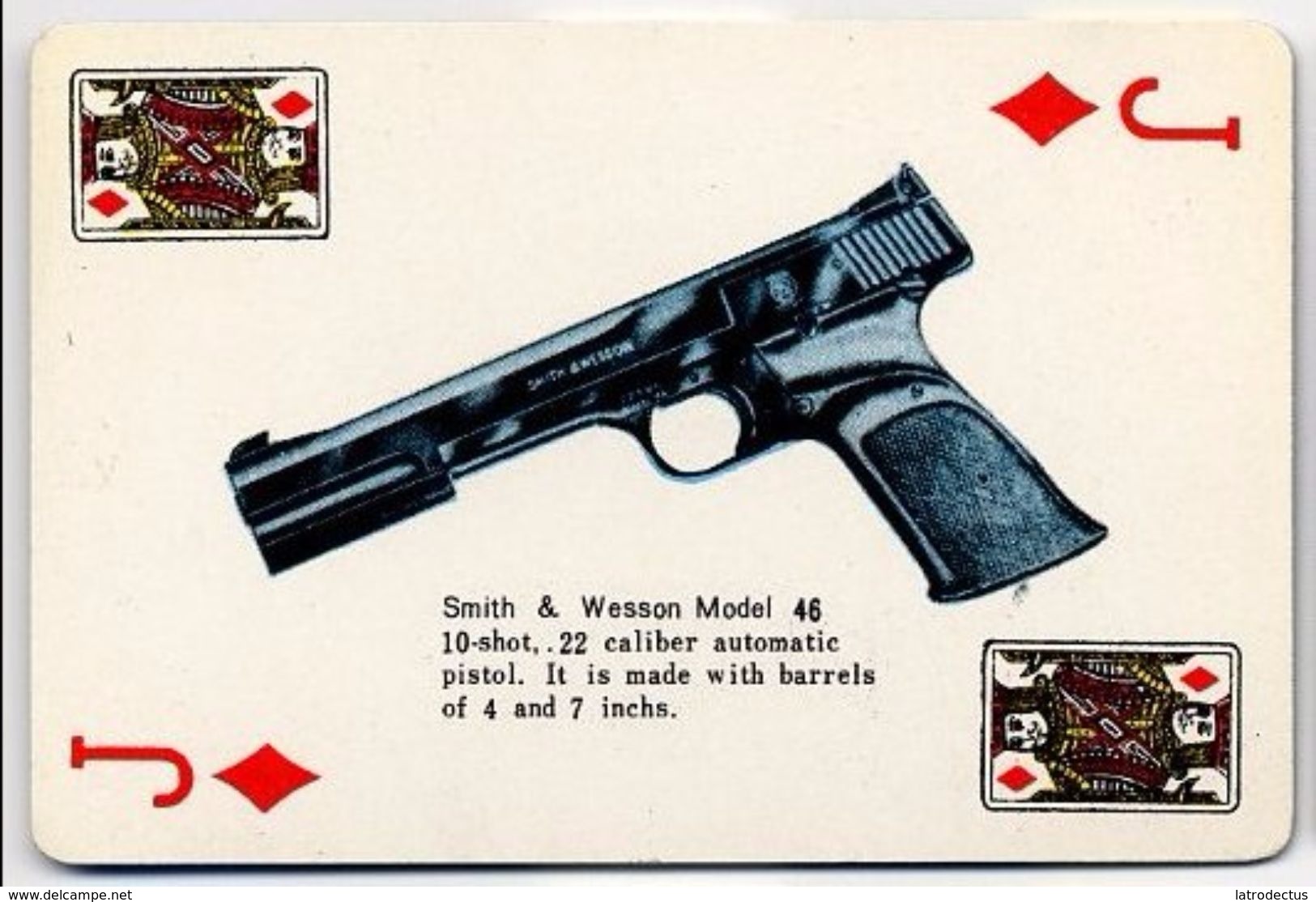 Play Card - Guns, Weapons, Armes - Smith & Wesson Model 46 - Cartes à Jouer Classiques