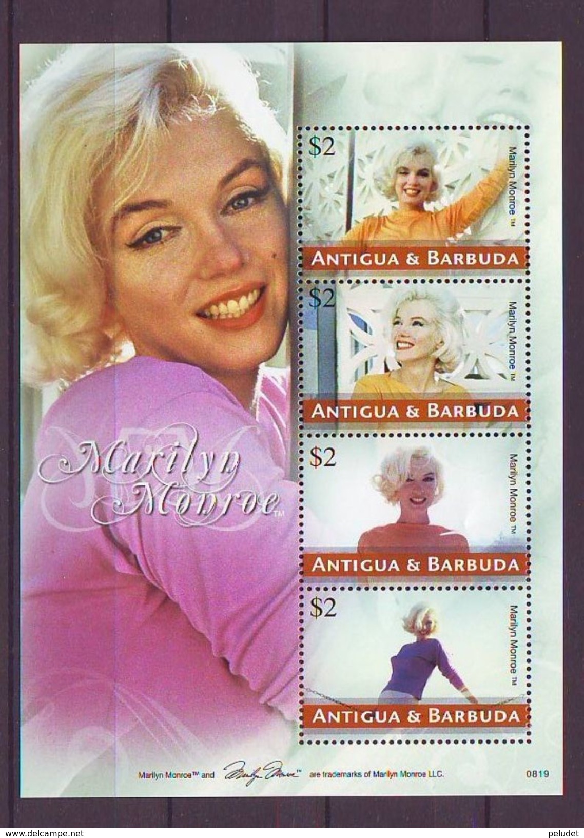 Antigua & Barbuda - 2008 Marilyn Monroe  - Ms - Mint ** - Antigua Et Barbuda (1981-...)