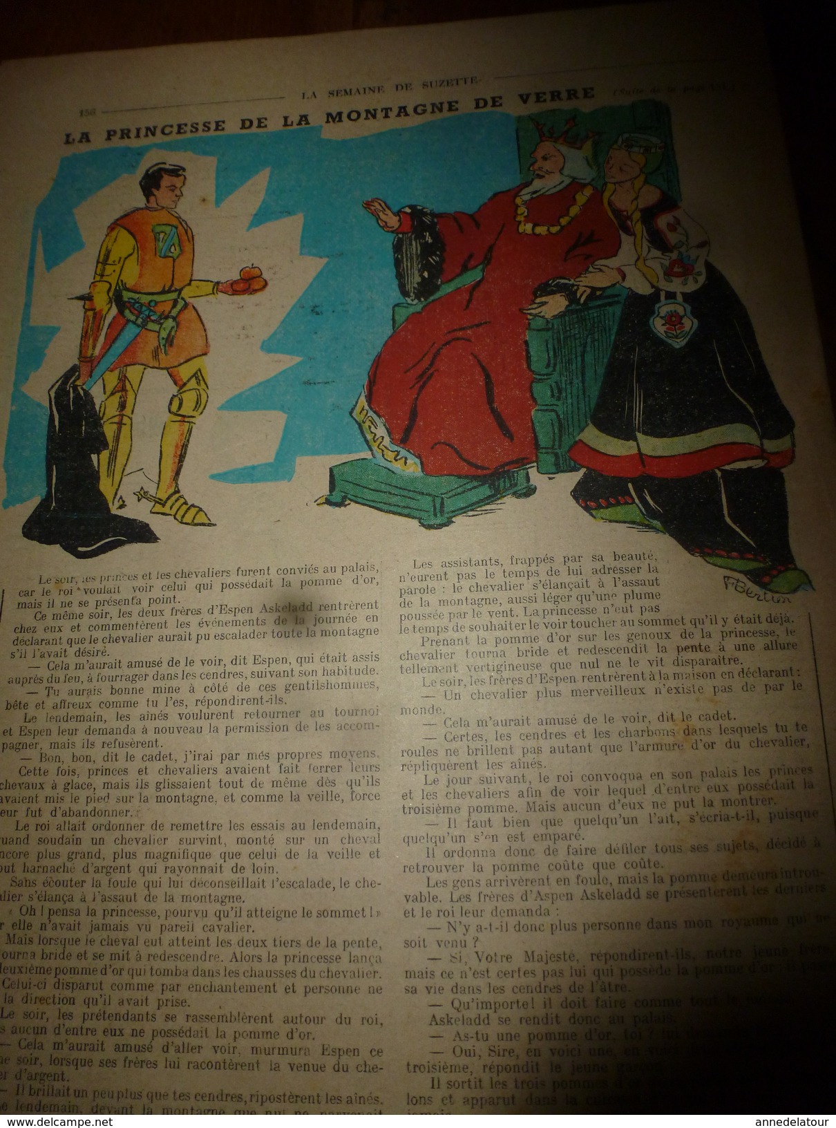 1950 LSDS (La Semaine De Suzette): La Princesse De La MONTAGNE De VERRE ; Etc - La Semaine De Suzette