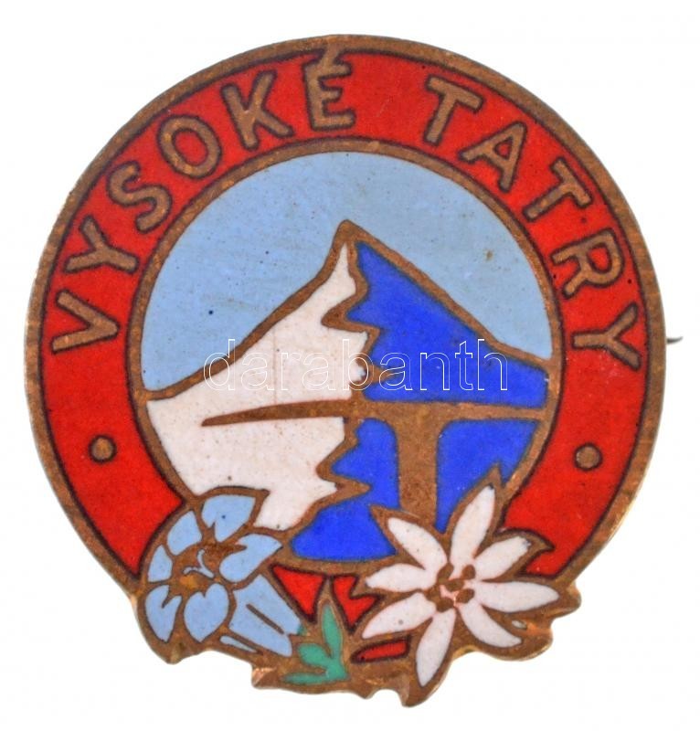 Csehszlovákia DN 'Magas Tátra' Zománcozott Fém Jelvény, (~26mm) T:2 
Czechoslovakia ND 'Vysoké Tatry' Enamelled Metal Ba - Unclassified