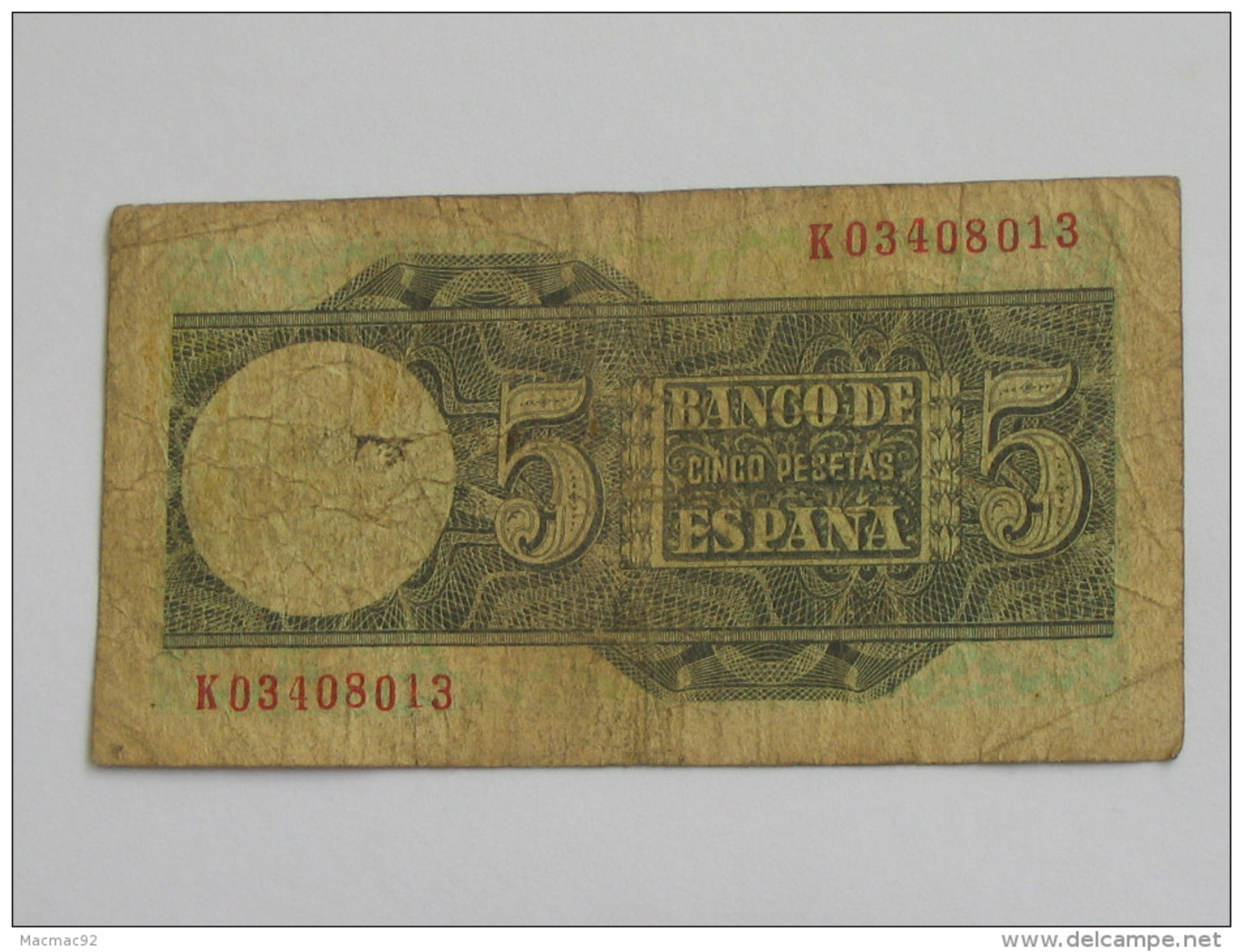 5 Cinco Pesetas 1948  Banco De Espana **** EN ACHAT IMMEDIAT **** - 5 Peseten