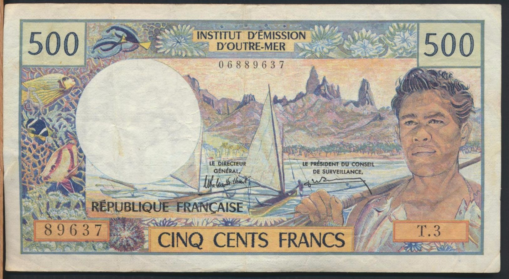 °°° POLYNESIA FRANCAISE - PAPEETE - 500 FRANCS °°° - Papeete (Polinesia Francese 1914-1985)