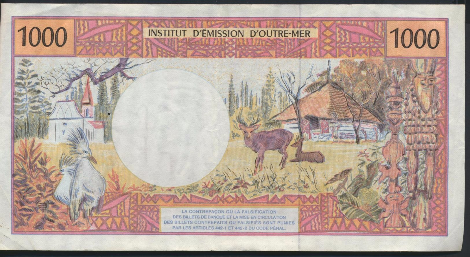 °°° POLYNESIA FRANCAISE - PAPEETE - 1000 FRANCS °°° - Papeete (Polinesia Francesa 1914-1985)