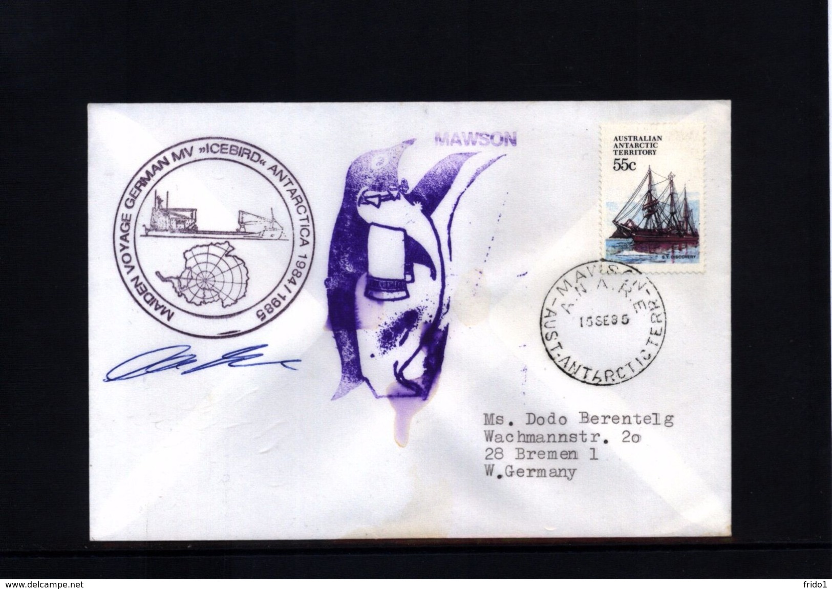 Australian Antarctic Territory 1985 Interesting Ship Letter - Lettres & Documents