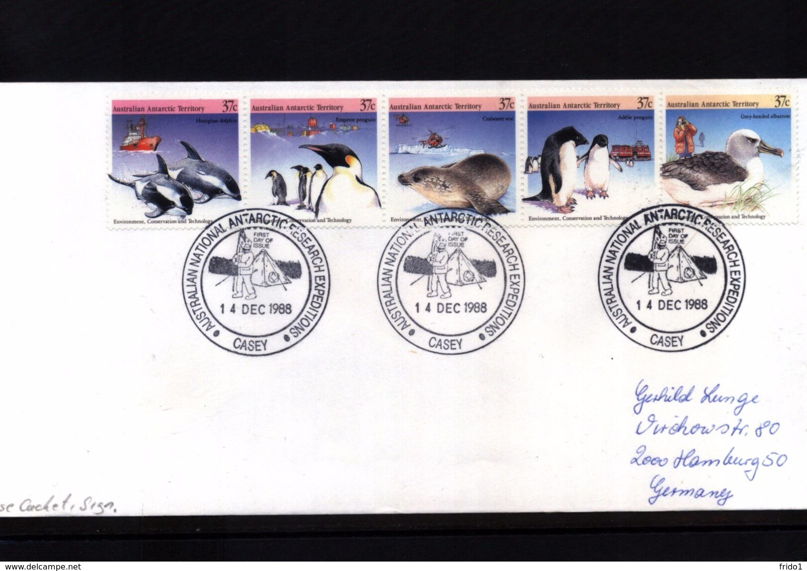 Australian Antarctic Territory 1988 Casey Station Interesting Letter - Covers & Documents