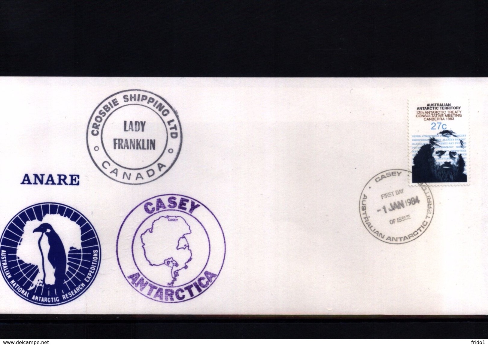 Australian Antarctic Territory 1984 Casey Station Interesting Ship Letter - Lettres & Documents