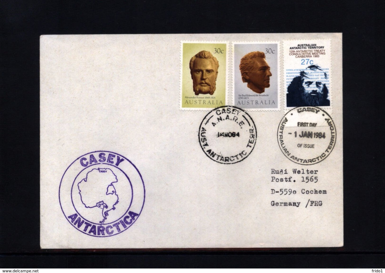 Australian Antarctic Territory 1984 Casey Station Interesting  Letter - Lettres & Documents