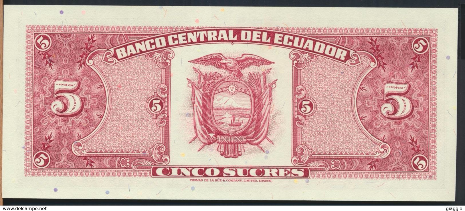 °°° ECUADOR - 5 SUCRES 1988 UNC °°° - Ecuador