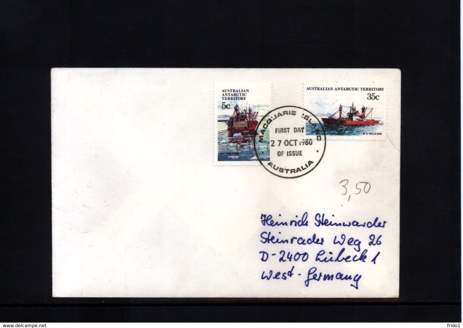 Australian Antarctic Territory 1980 Macquarie Is. Station Interesting  Letter - Lettres & Documents