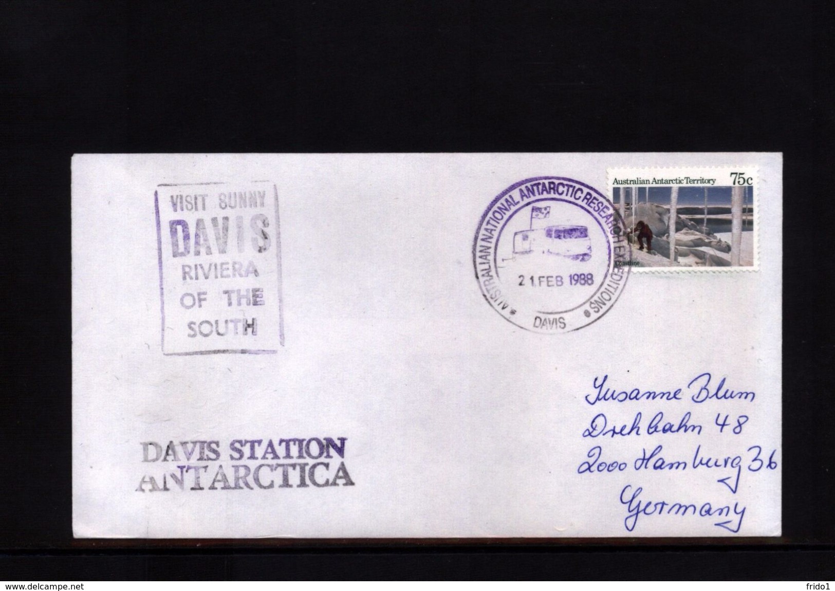 Australian Antarctic Territory 1988 Davis Station Interesting  Letter - Lettres & Documents