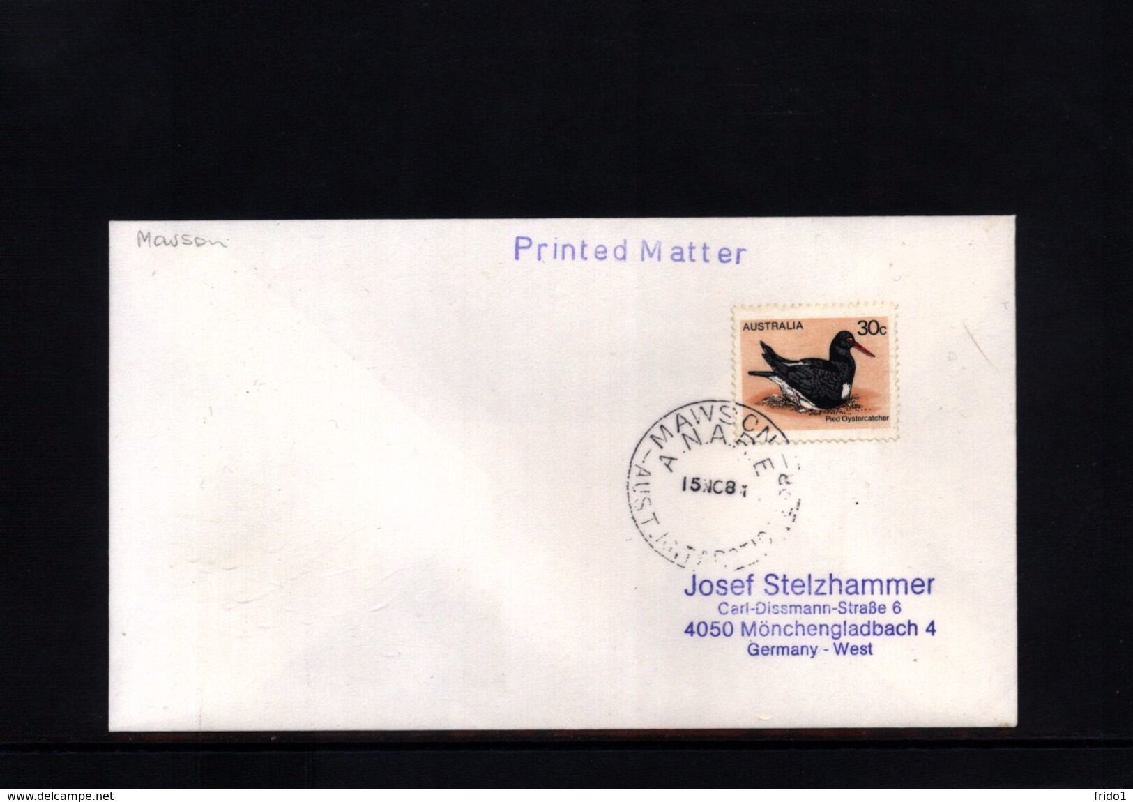 Australian Antarctic Territory 1984 Mawson Station Interesting  Letter - Covers & Documents