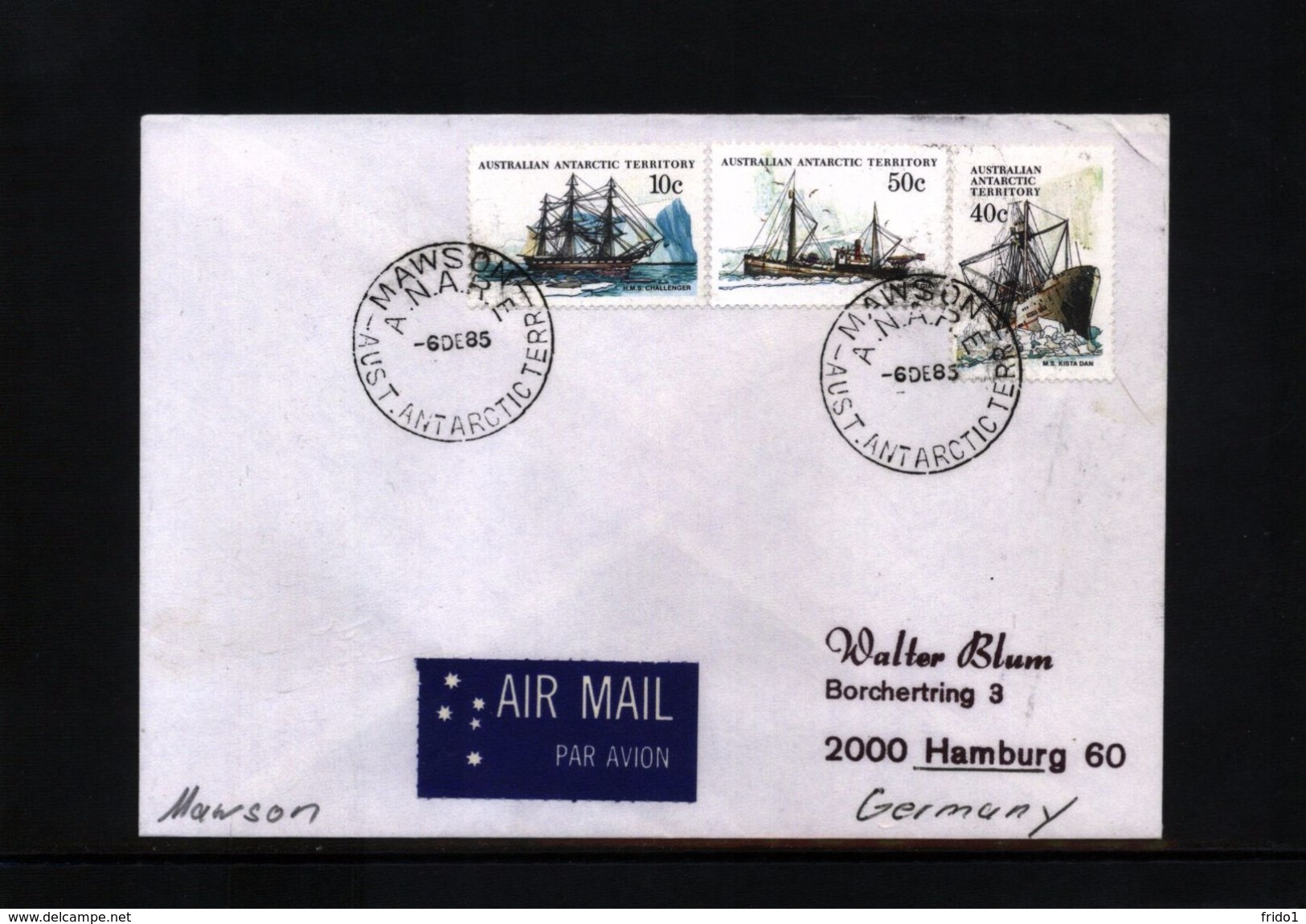 Australian Antarctic Territory 1985 Mawson Station Interesting  Letter - Covers & Documents