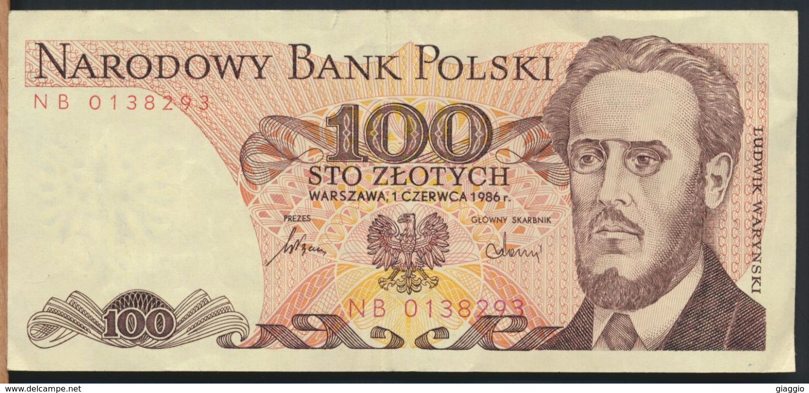 °°° POLAND POLSKA - 100 ZLOTYCH 1986 °°° - Polonia