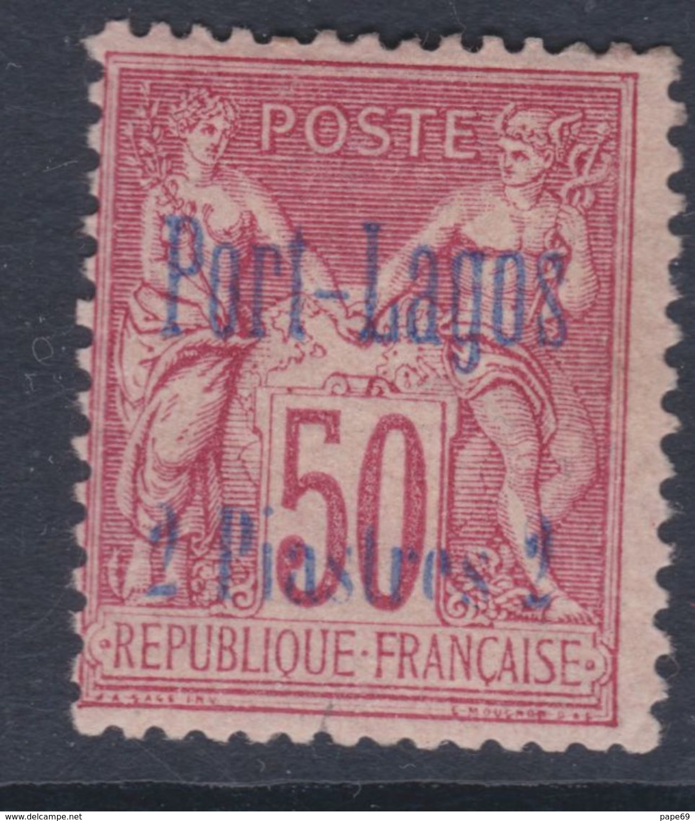 Port-Lagos N° 5 X  2p. Sur 50 C. Rose Trace De Charnière Sinon TB - Neufs