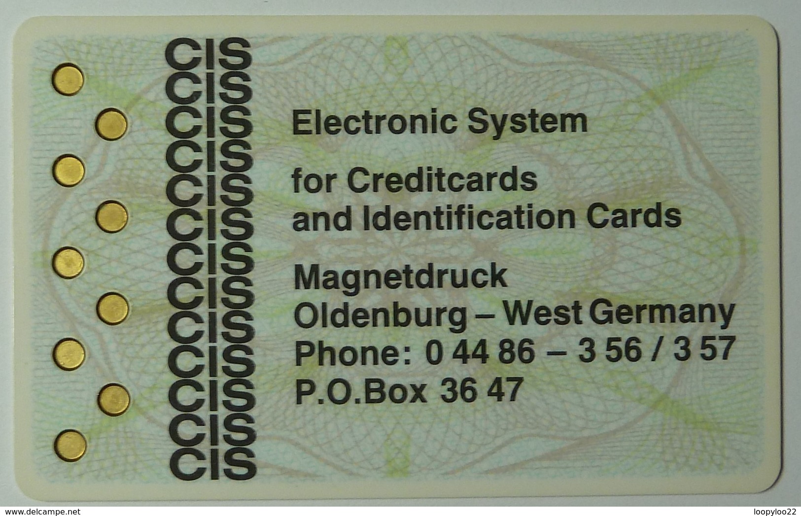 GERMANY - VALVO / PHILIPS - Prototype Specimen - 1980 - Electronic Systtem For Creditcards & Identification Cards - RRRR - Andere & Zonder Classificatie
