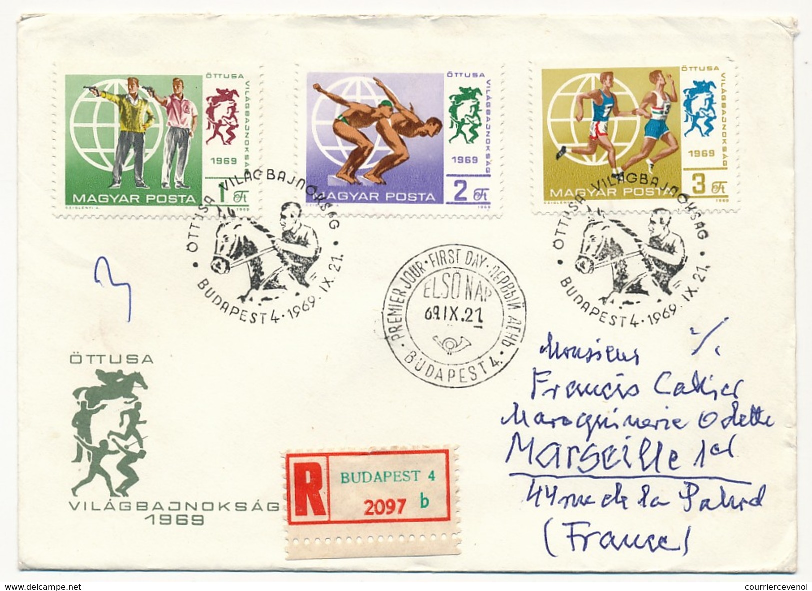 Hongrie - 2 Enveloppes FDC - Série Sports 1969 - Other & Unclassified