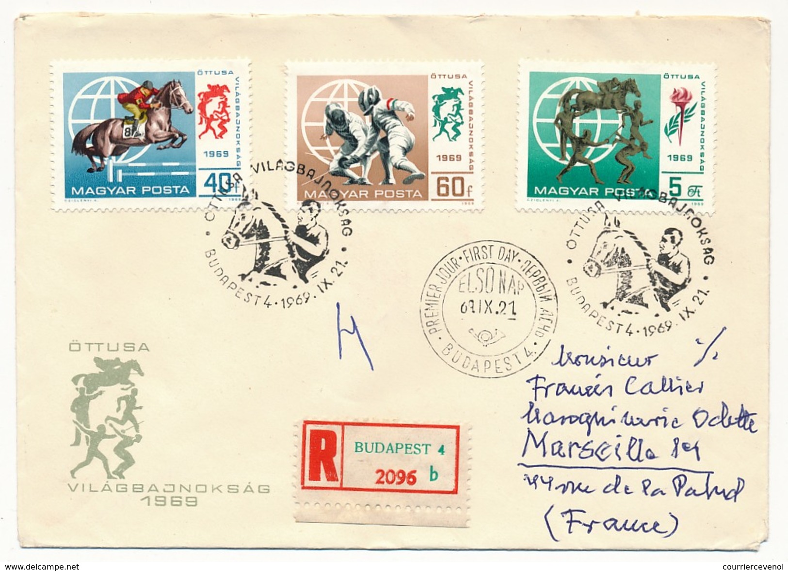 Hongrie - 2 Enveloppes FDC - Série Sports 1969 - Other & Unclassified