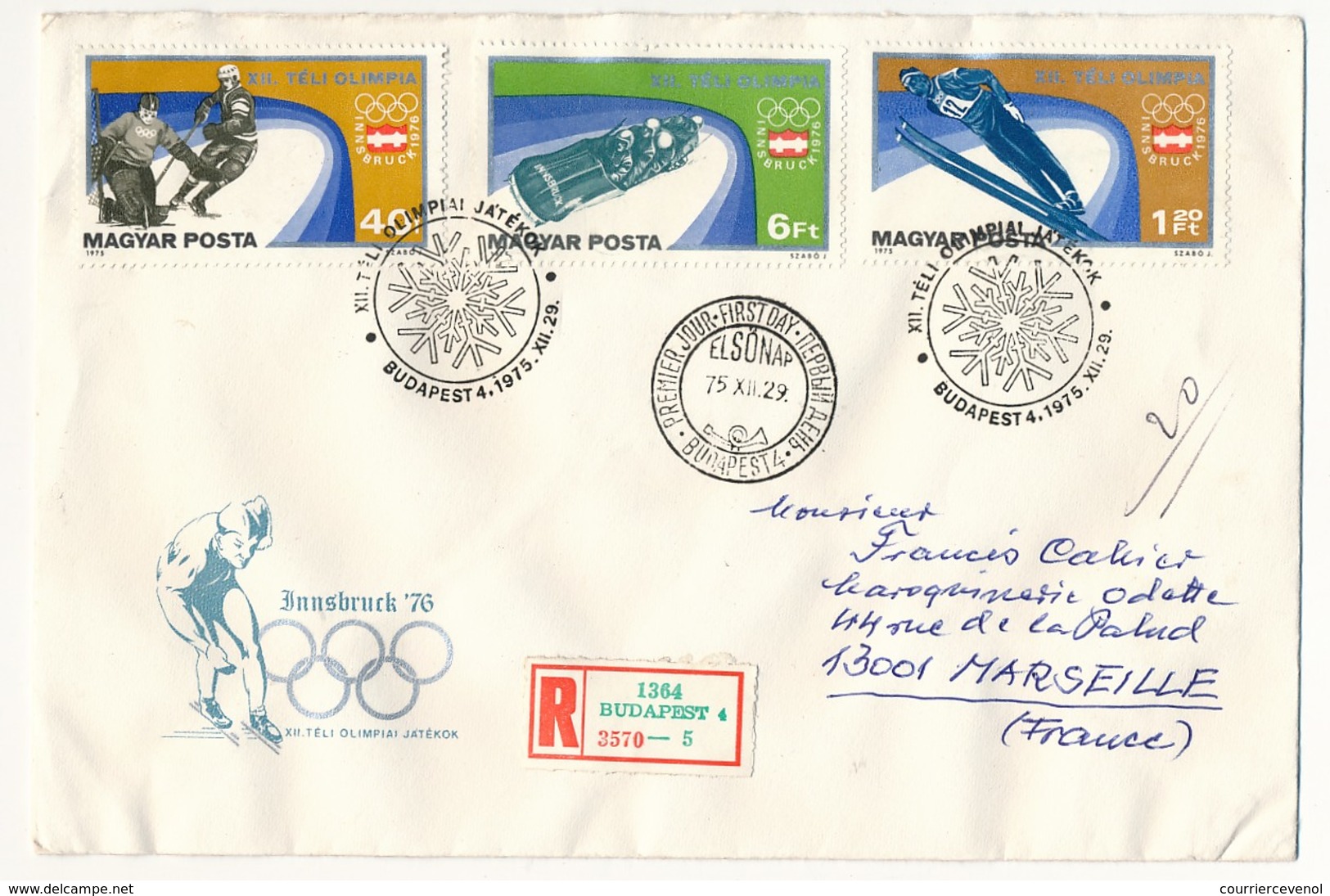 Hongrie - 2 Enveloppes FDC - Innsbruck 1976 - Winter 1976: Innsbruck