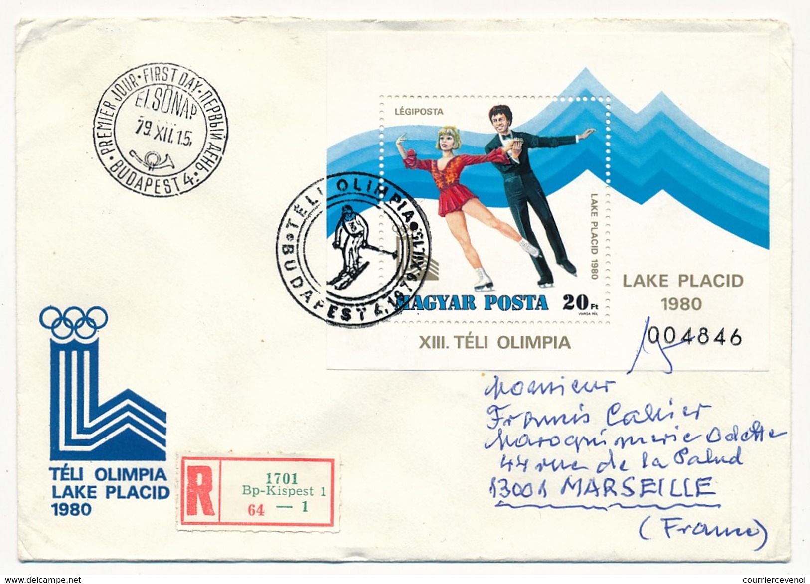 Hongrie - 2 Enveloppes FDC - Lake Placid 1980 - Invierno 1980: Lake Placid