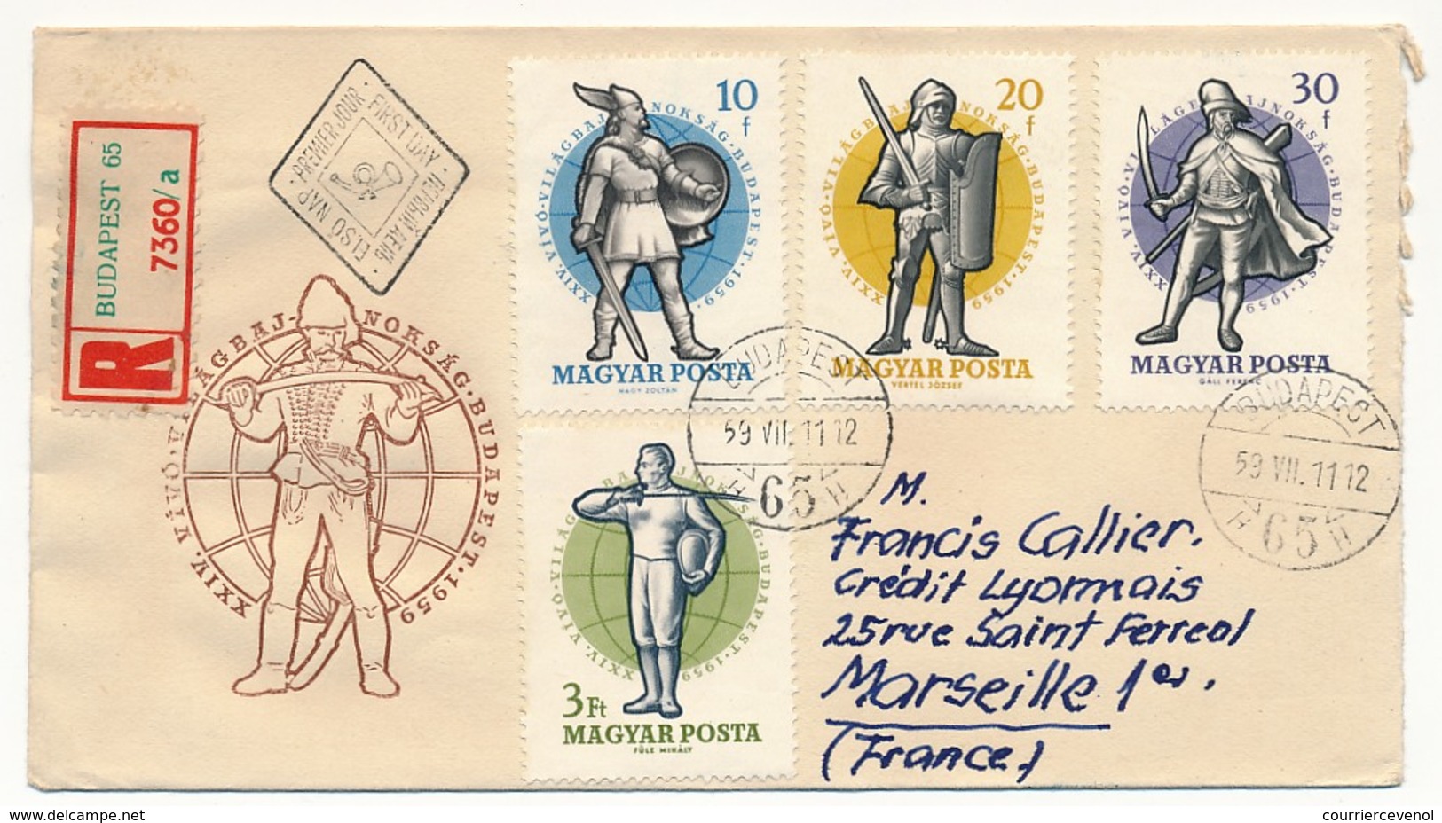 Hongrie - 2 Enveloppes FDC - Escrime 1956 - Fencing