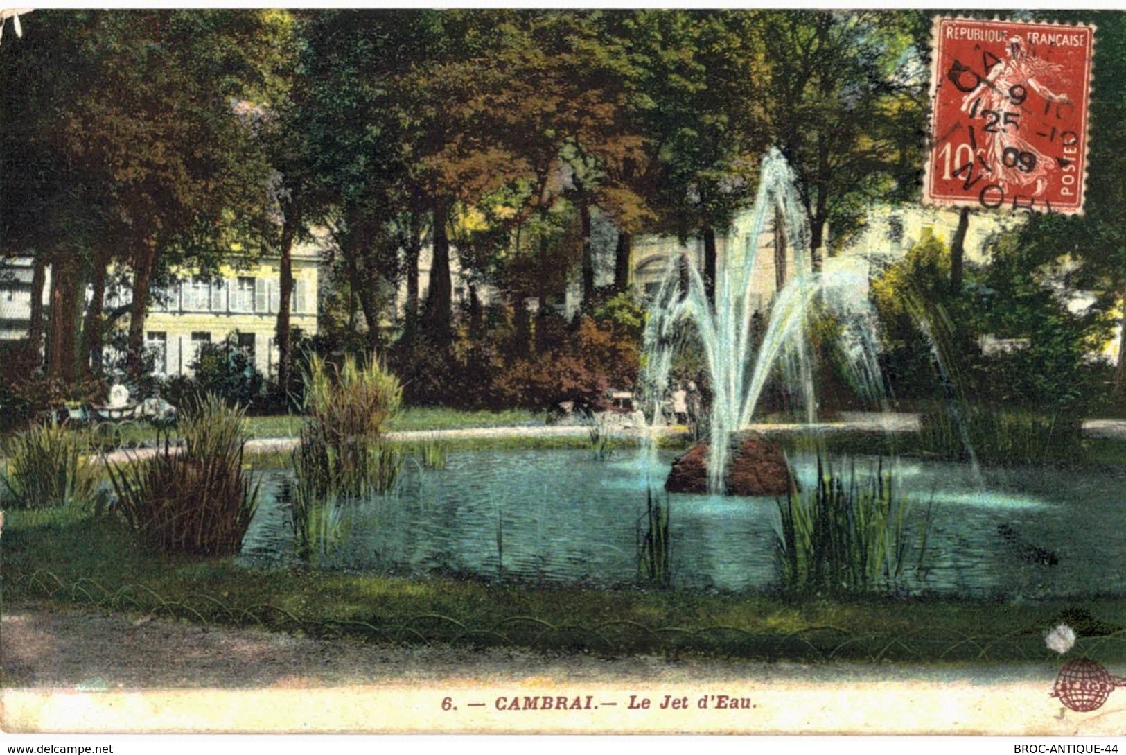 CPA N°13377 - LOT DE 4 CARTES DE CAMBRAI - LE JARDIN PUBLIC