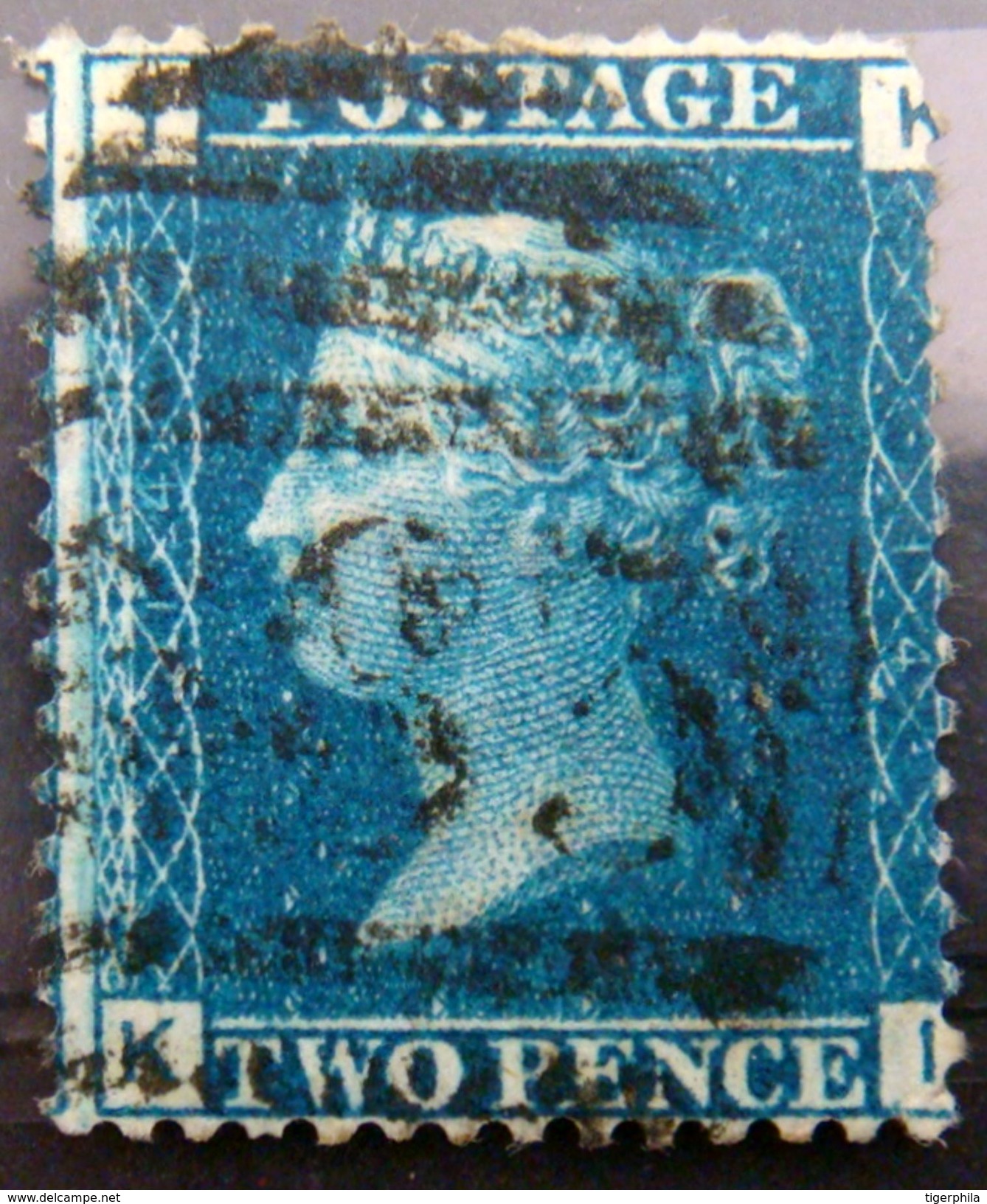 GREAT BRITAIN 1869 2d Queen Victoria PLATE 14 Used Scott 30P14 CV$38 WATERMARK : LARGE CROWN - Used Stamps