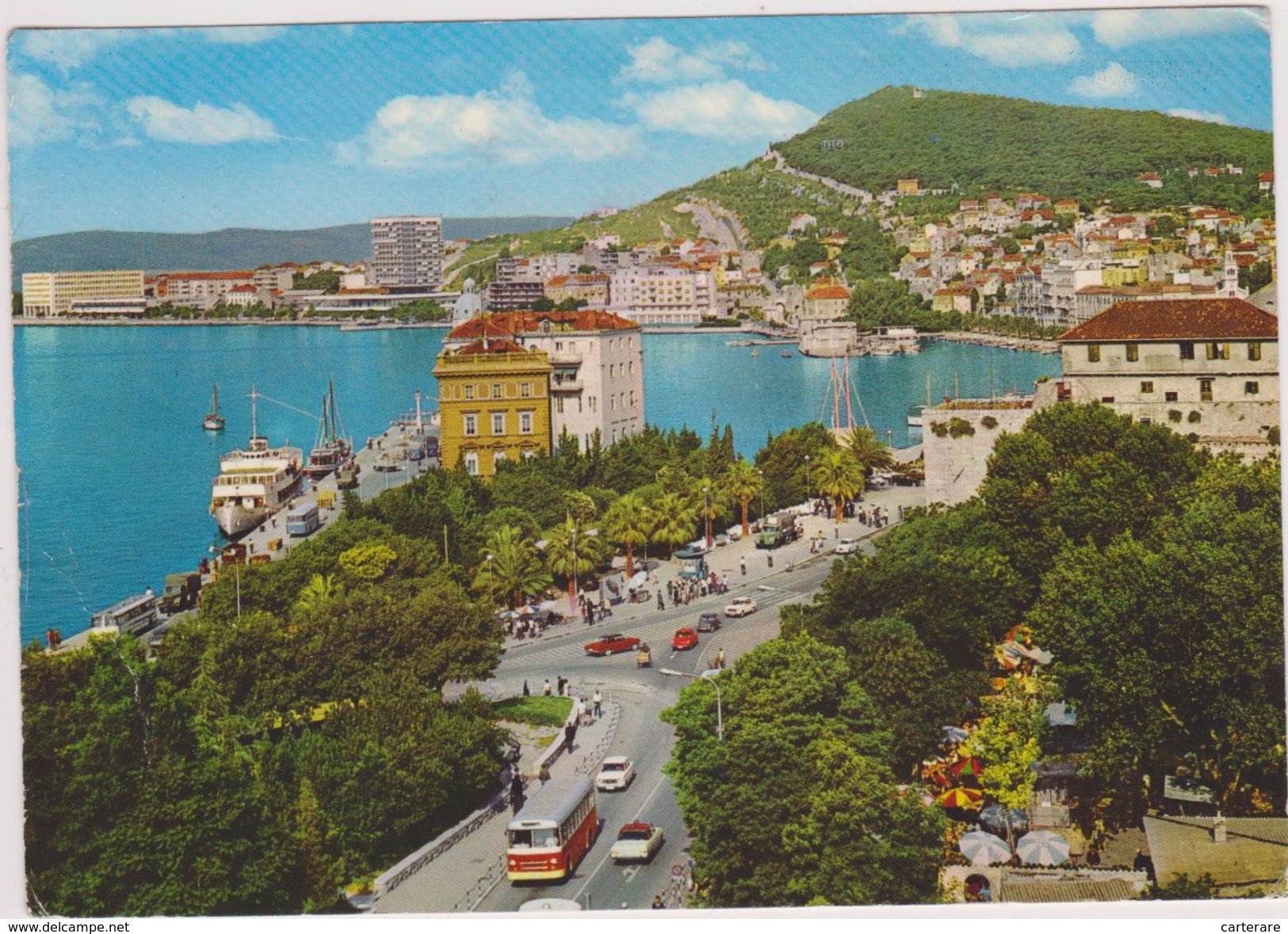 CROATIE,ex Yougoslavie,ex Yugoslavia,split Dalmatie,BUS,ROUTE - Croatie