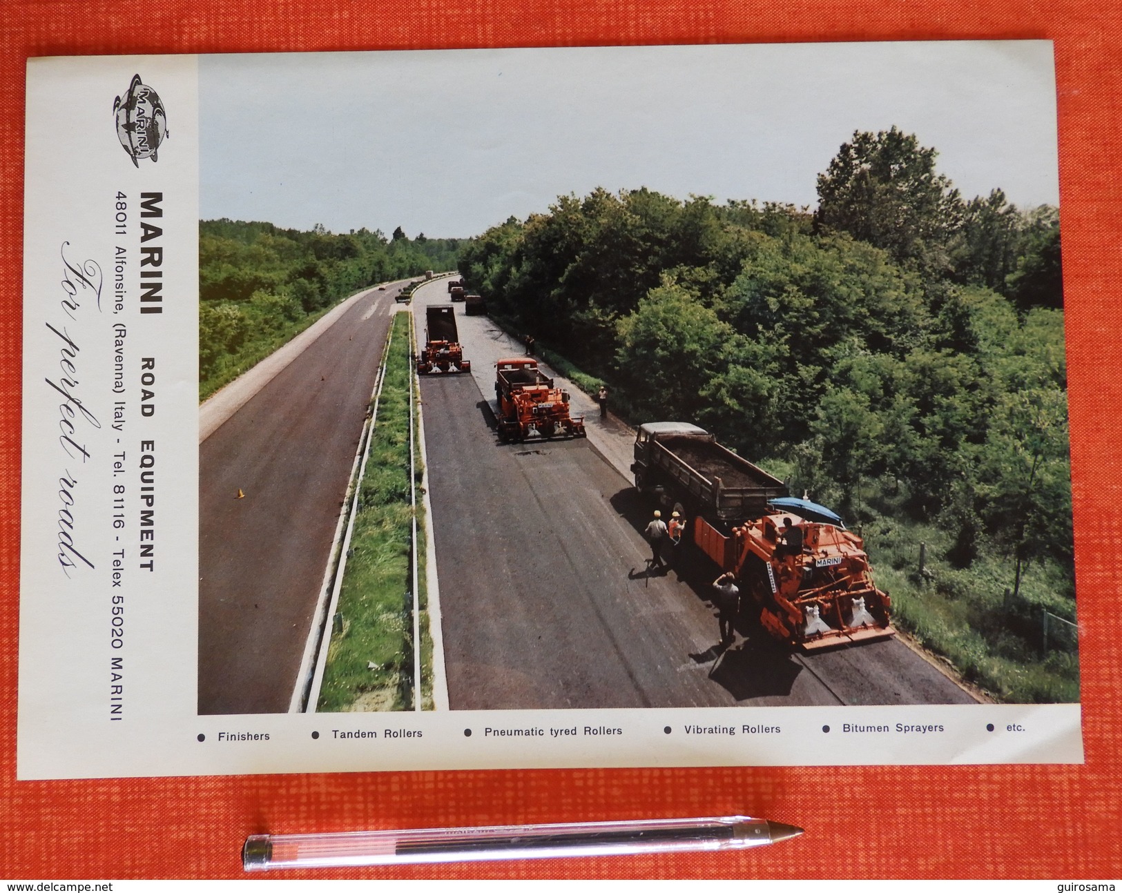 Marini (machine De Construction Des Routes) - Années 50 Et 60 - 2 Docs - Bitume, Asphalte - Roads - Strate - Italie