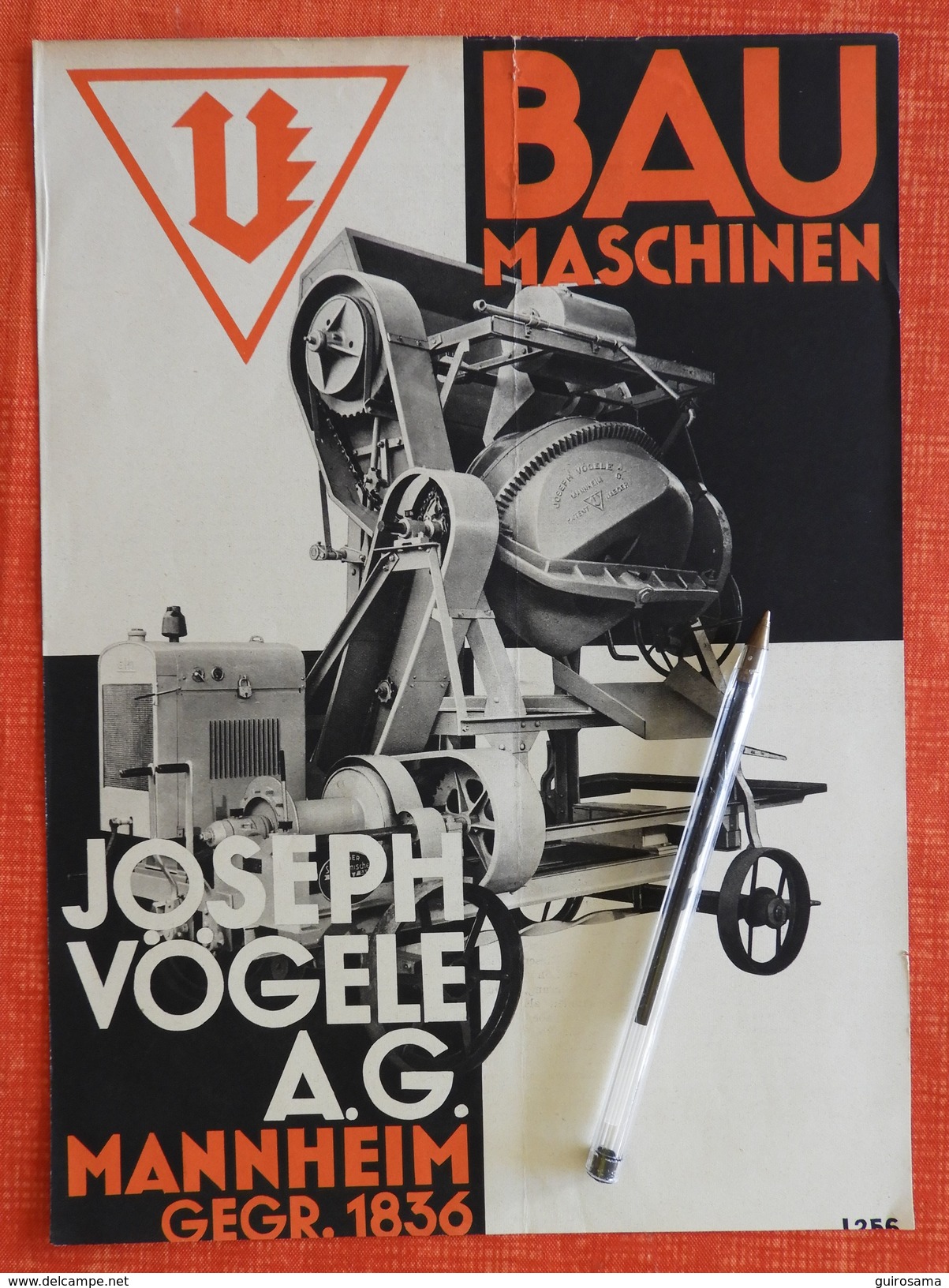 Lot de 7 documents publicitaires sur le béton - années 30 à 60 - Set mit 7 Werbeanzeigen auf Beton