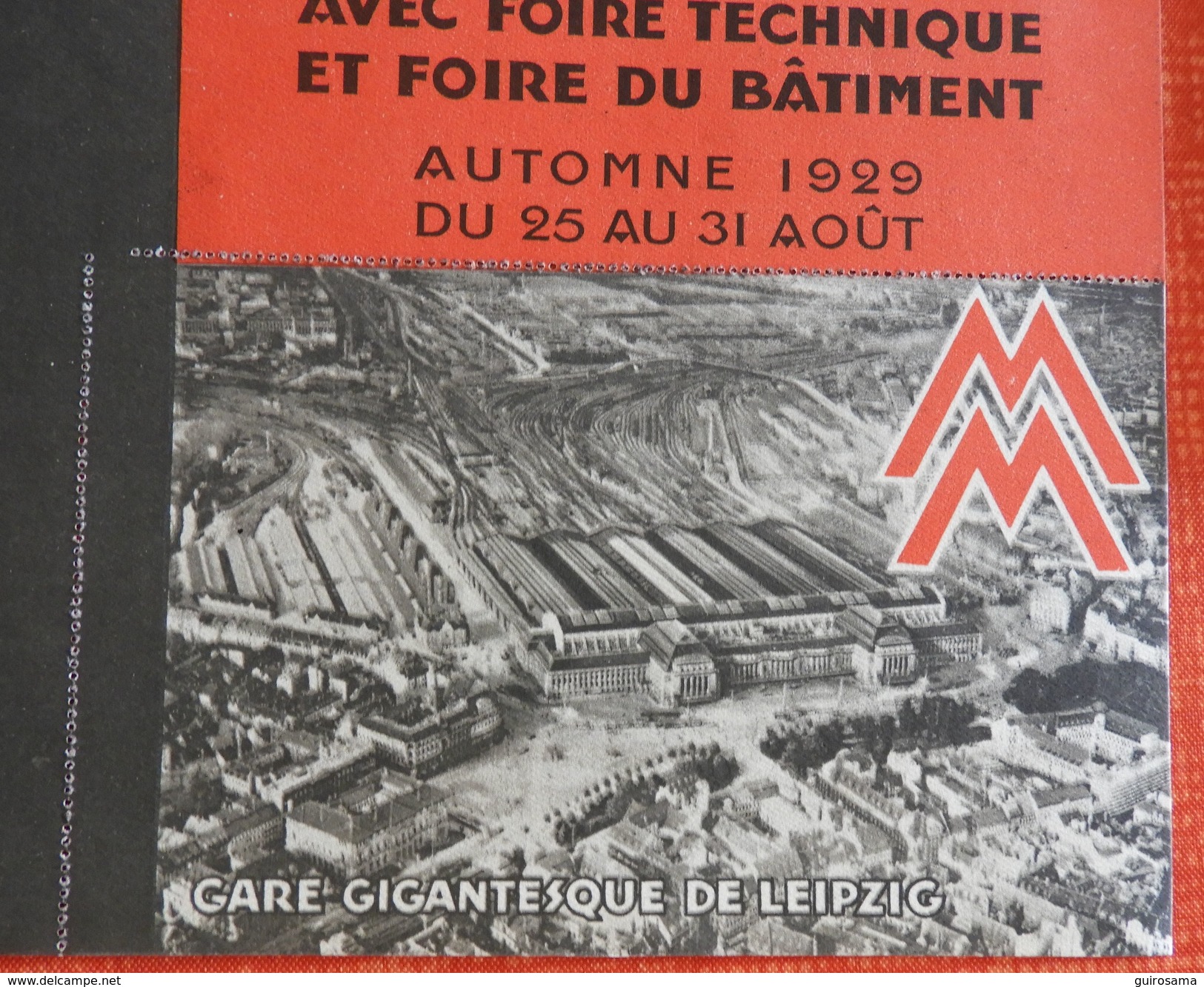 Foire De Leipzig 1929 -  Gare - Avec CPA - Autres & Non Classés