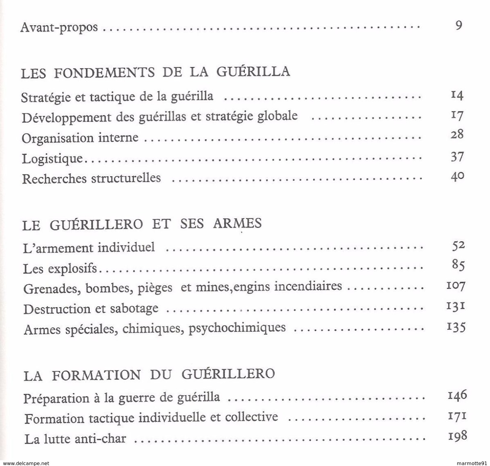 LES ARMES DE GUERILLA ARMEMENT EXPLOSIF PIEGE SABOTAGE - Français