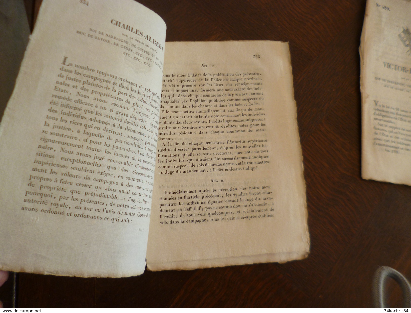 Lettres Patentes Charles Albert Roi Sardaigne, Chypre, Savoie Gênes,...16/091845 Mesures Vols Campagnes 12 Pages - Decrees & Laws