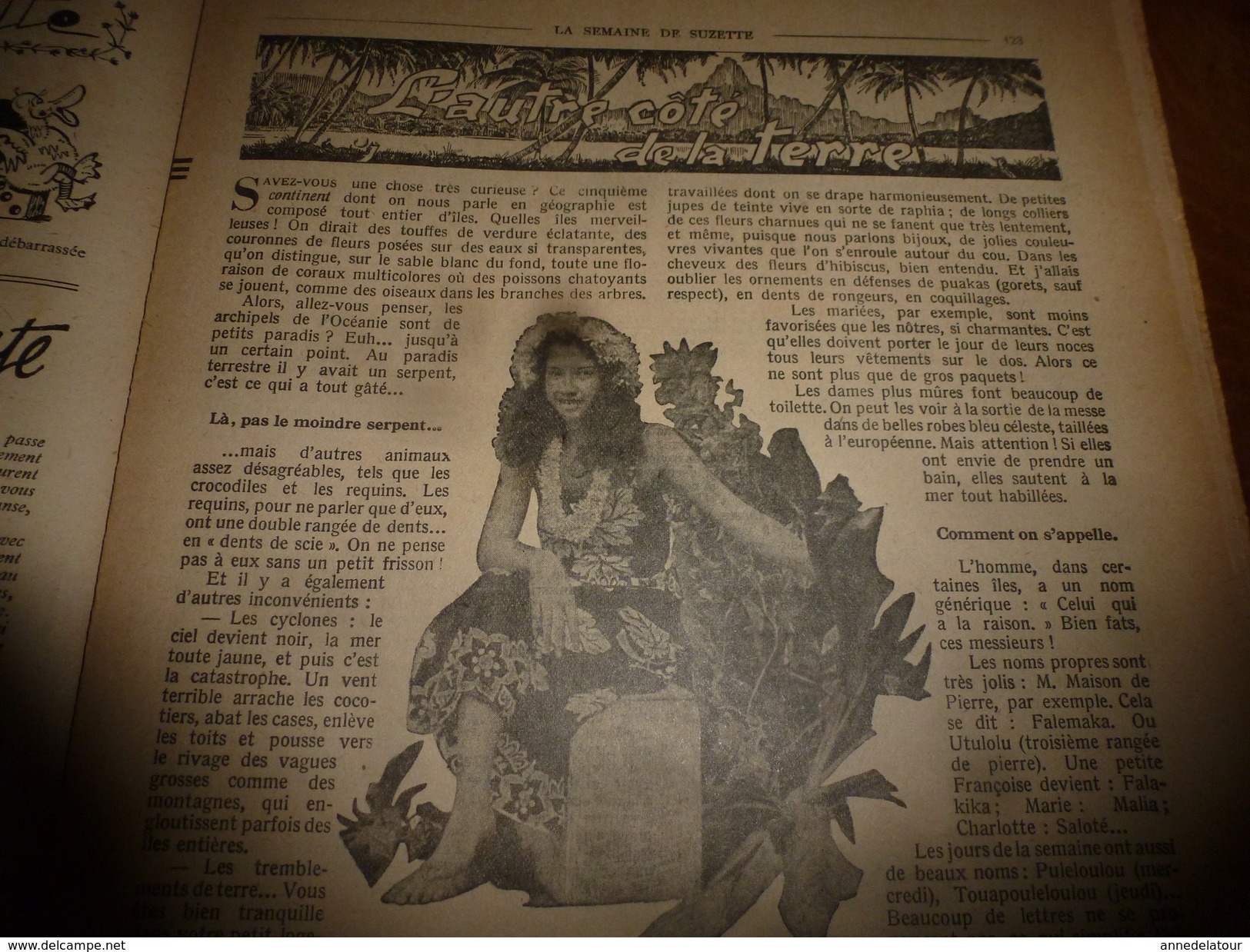 1950 LSDS (La Semaine De Suzette):La Légende De L'HIPPOCAMPE ; Etc - La Semaine De Suzette