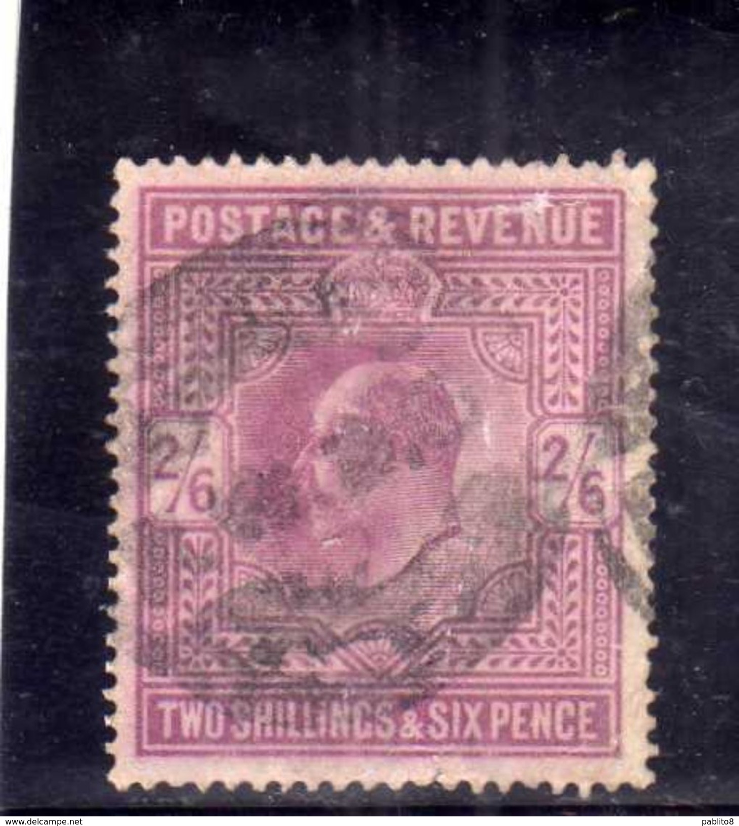 GREAT BRITAIN GRAN BRETAGNA 1902 1911 KING GEORGE V RE GIORGIO 2/6 LILAC 2sh 6p USATO USED OBLITERE' - Usati