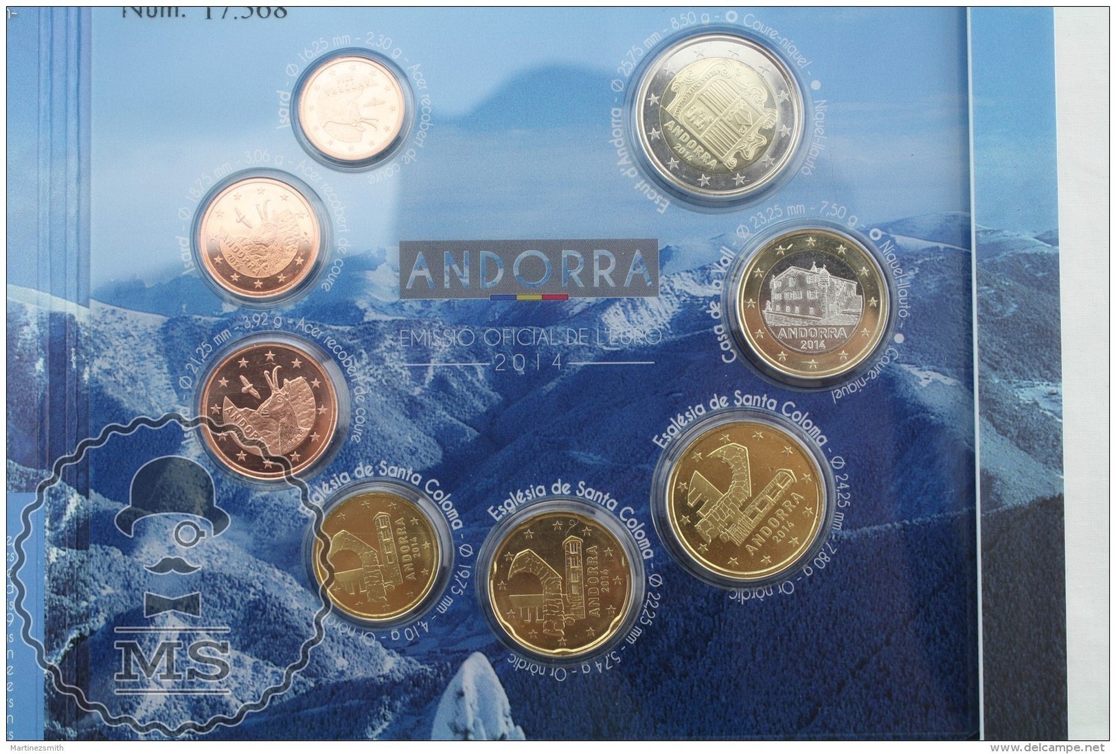Andorra 2014 -  Official Coin Set  - 8 Coins Set: 1 Cent - 2 Euros - New - Andorra
