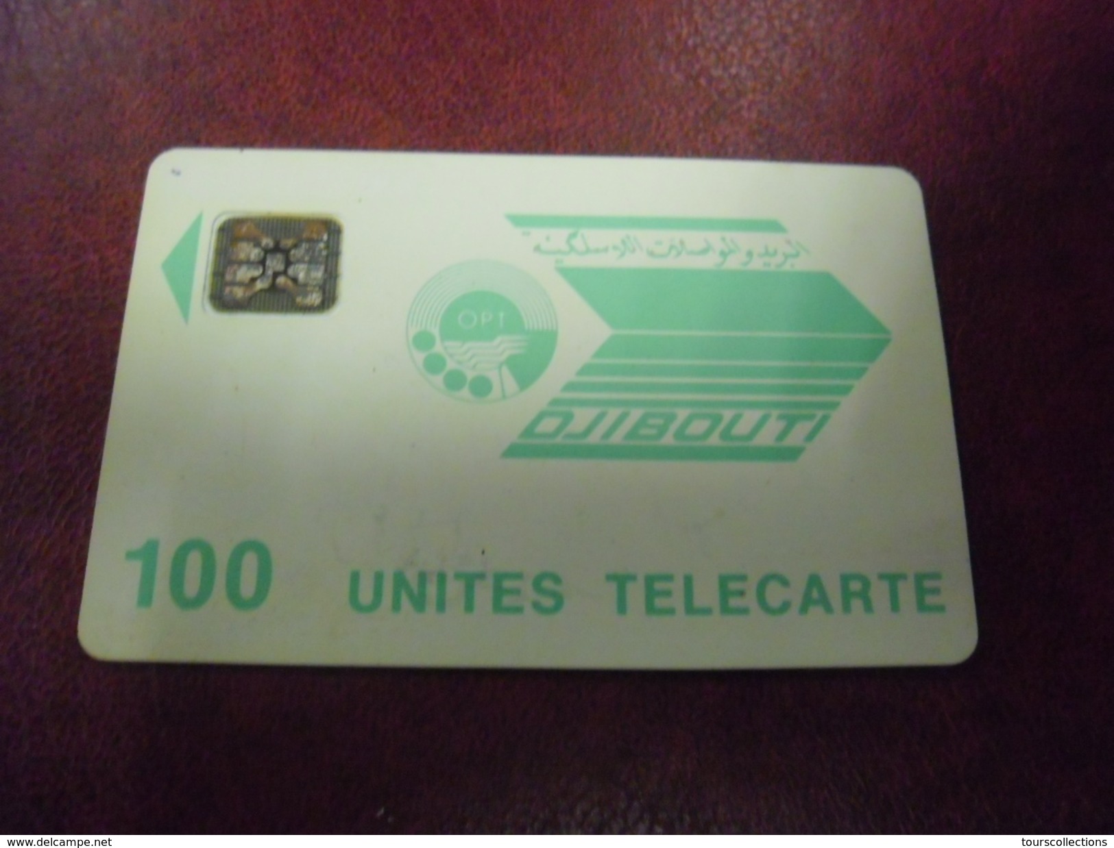 TELECARTE DJIBOUTI 100 Unités Puce SC4 Argent OPT Verte - Gibuti