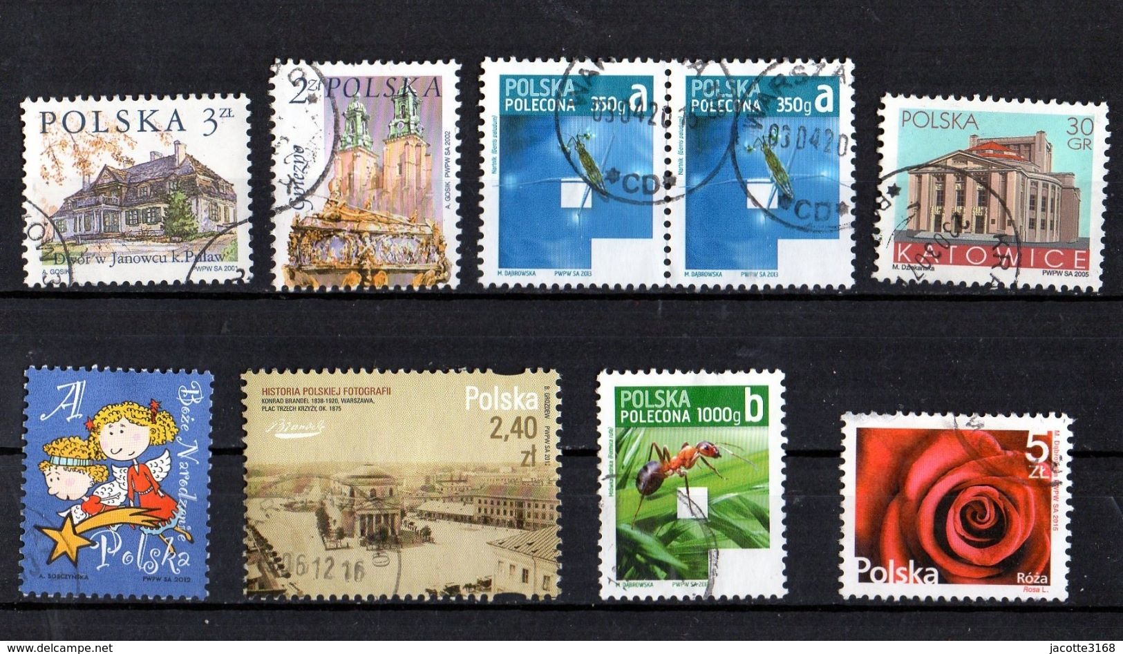 Pologne  2001 -2015 Lot De 9 Timbres - Oblitérés