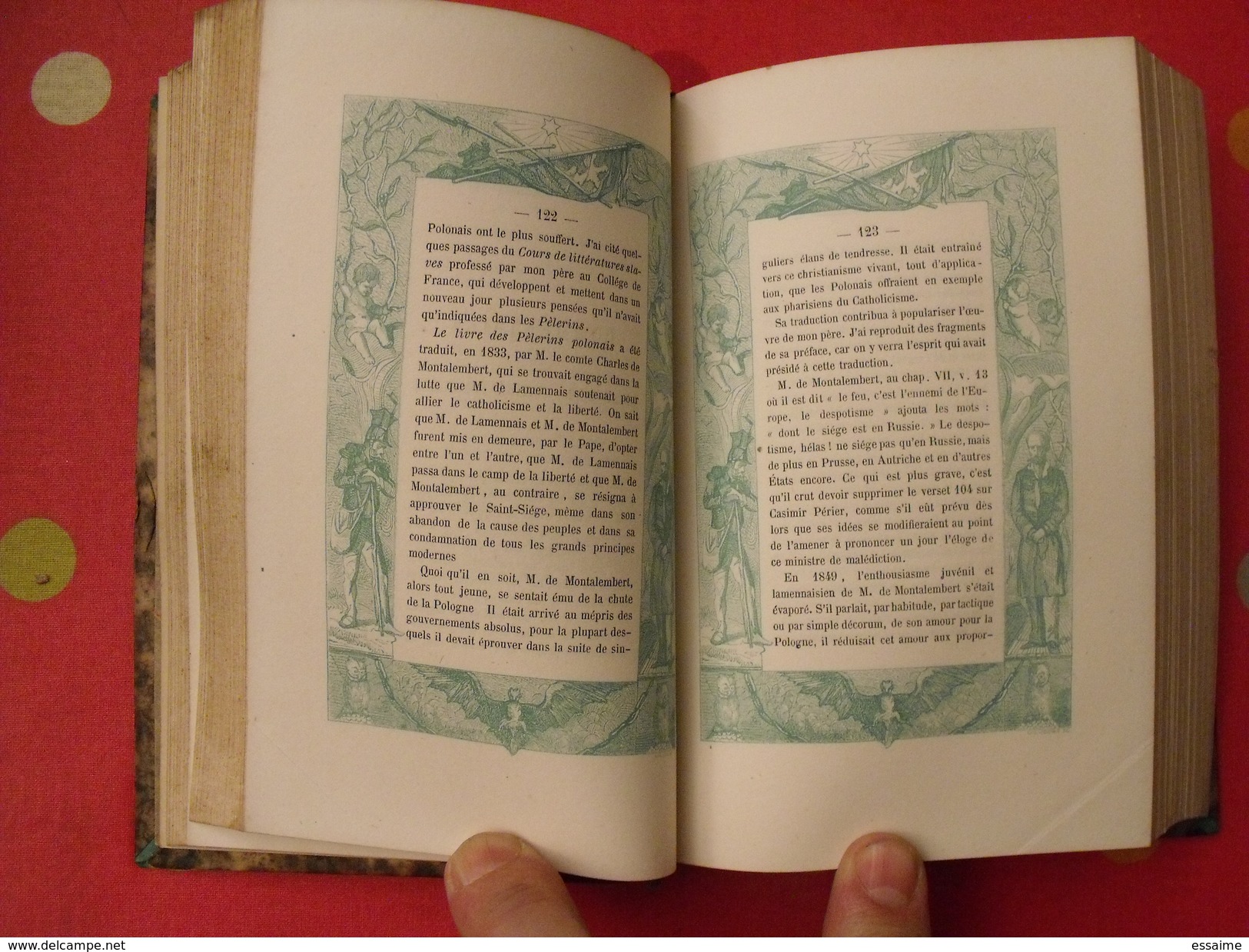 Le Livre De La Nation Polonaise Et Des Pélerins Polonais. Adam Mickiewicz. 1864. Pologne Ladislas Levy. Belle Reliure - 1801-1900