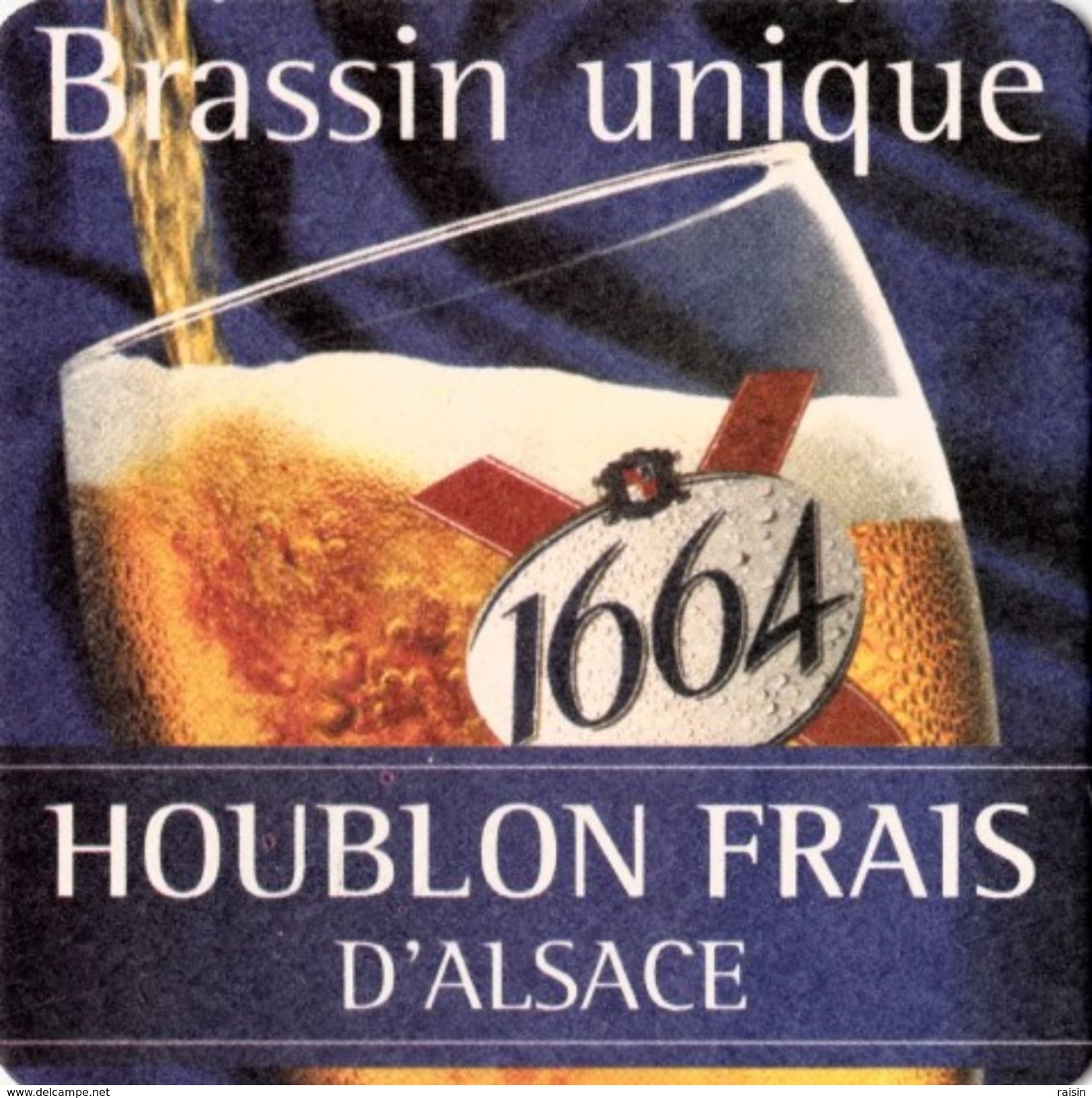 Sous Bock  1664   Brassin Unique Houblon Frais D'Alsace TBE - Sous-bocks