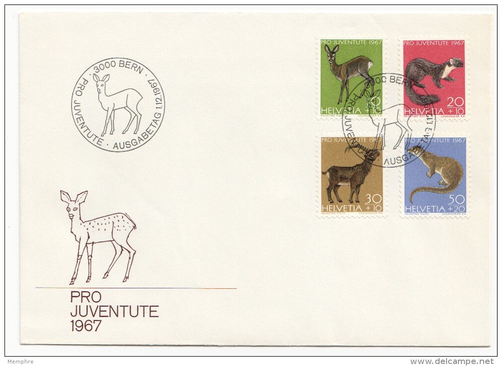 1967  Jeu De 5 FDC Timbres Seuls Et Blocs De 4 - Lettres & Documents