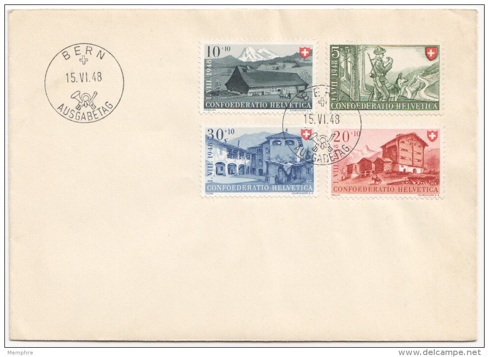 1948  FDC Non Adressé Oblitération Allemande - Covers & Documents