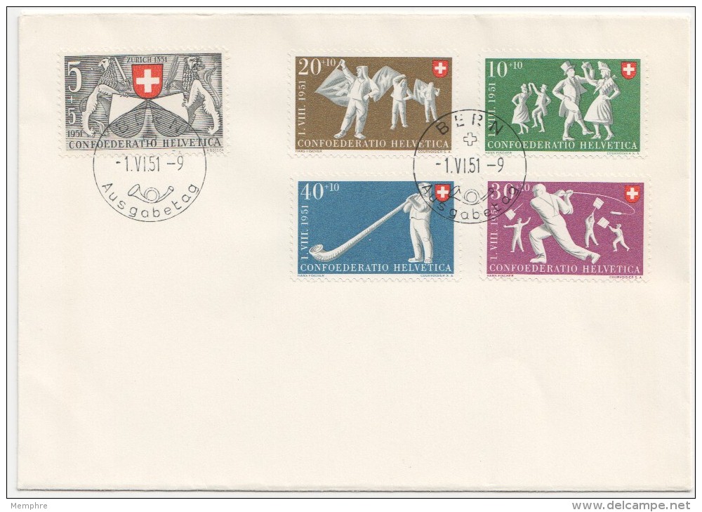 1951  FDC Non Adressé Oblitération Allemande - Covers & Documents