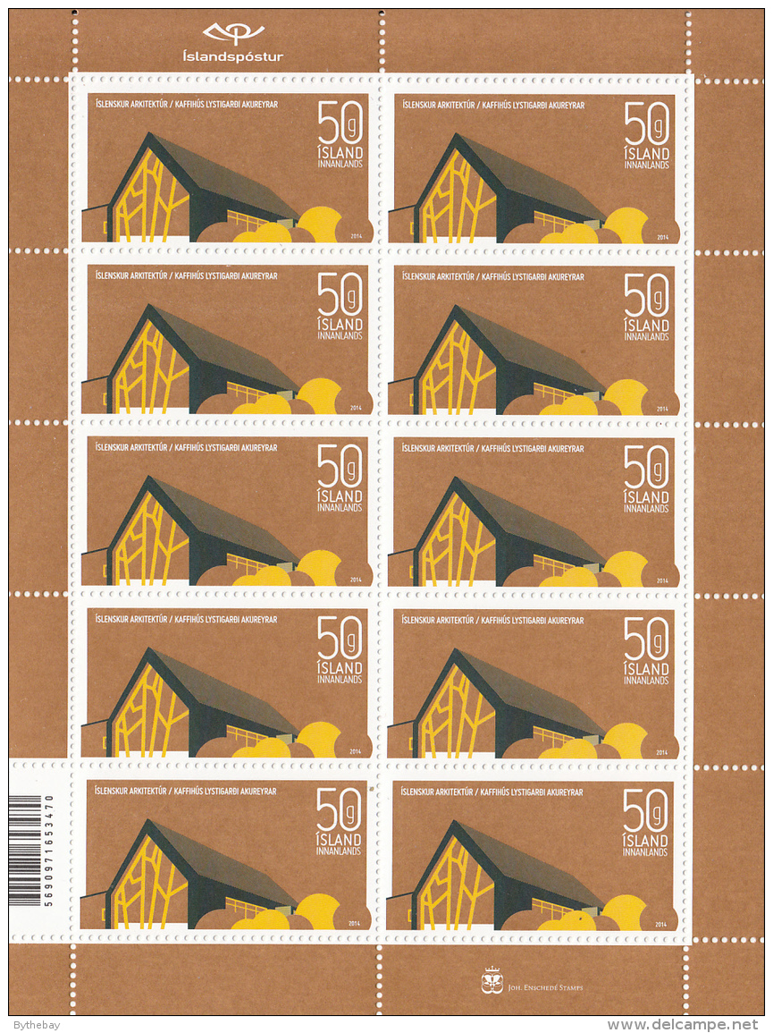 Iceland 2014 MNH Minisheet Of 10 Kaffihus Lystigardi Akureyrar - Architecture Design V - Blokken & Velletjes