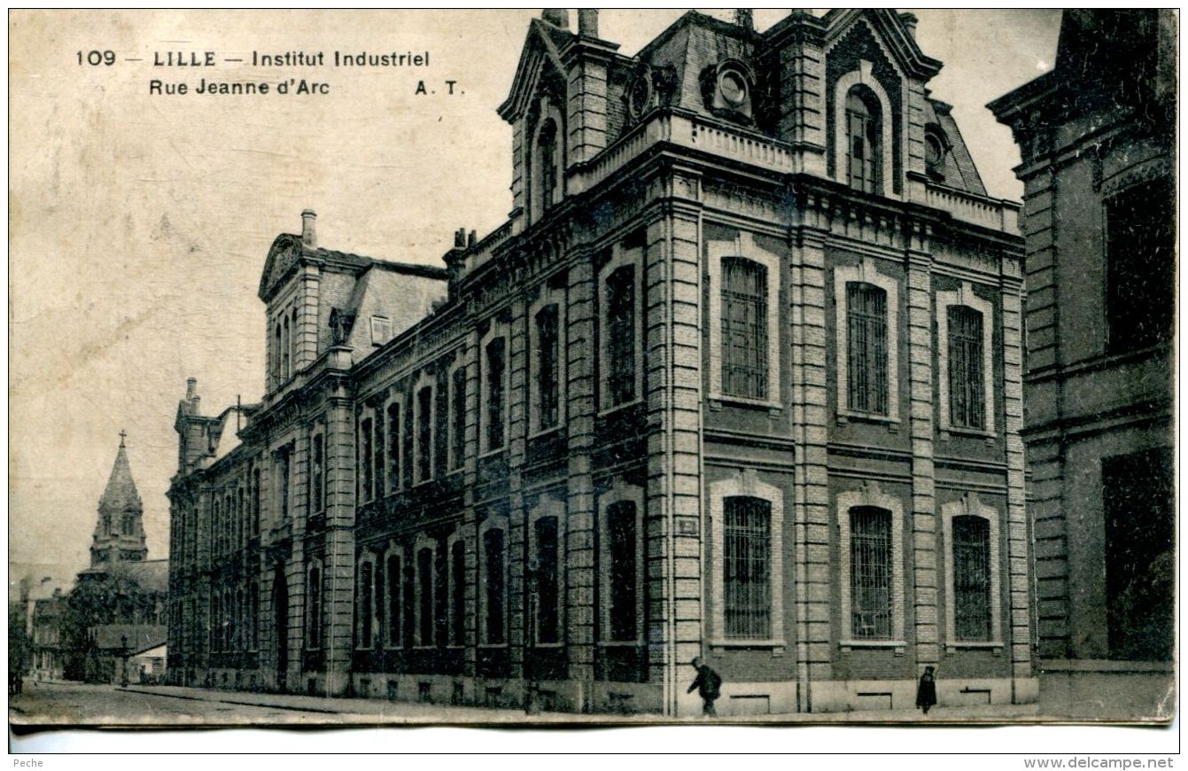 N°57401 -cpa Lille -institut Industriel -rue Jeanne D'Arc- - Lille