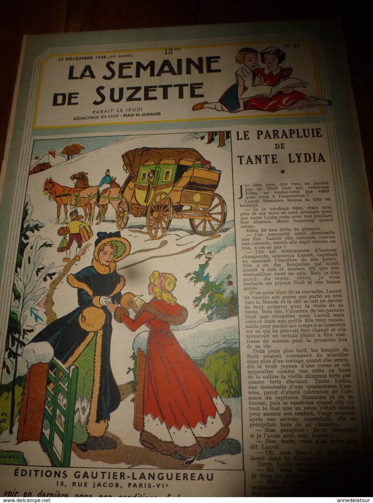 1948 LSDS (La Semaine De Suzette): Armelle Et Les Animaux ; Histoire Vraie De Bêtes Pas Bêtes ; Etc - La Semaine De Suzette