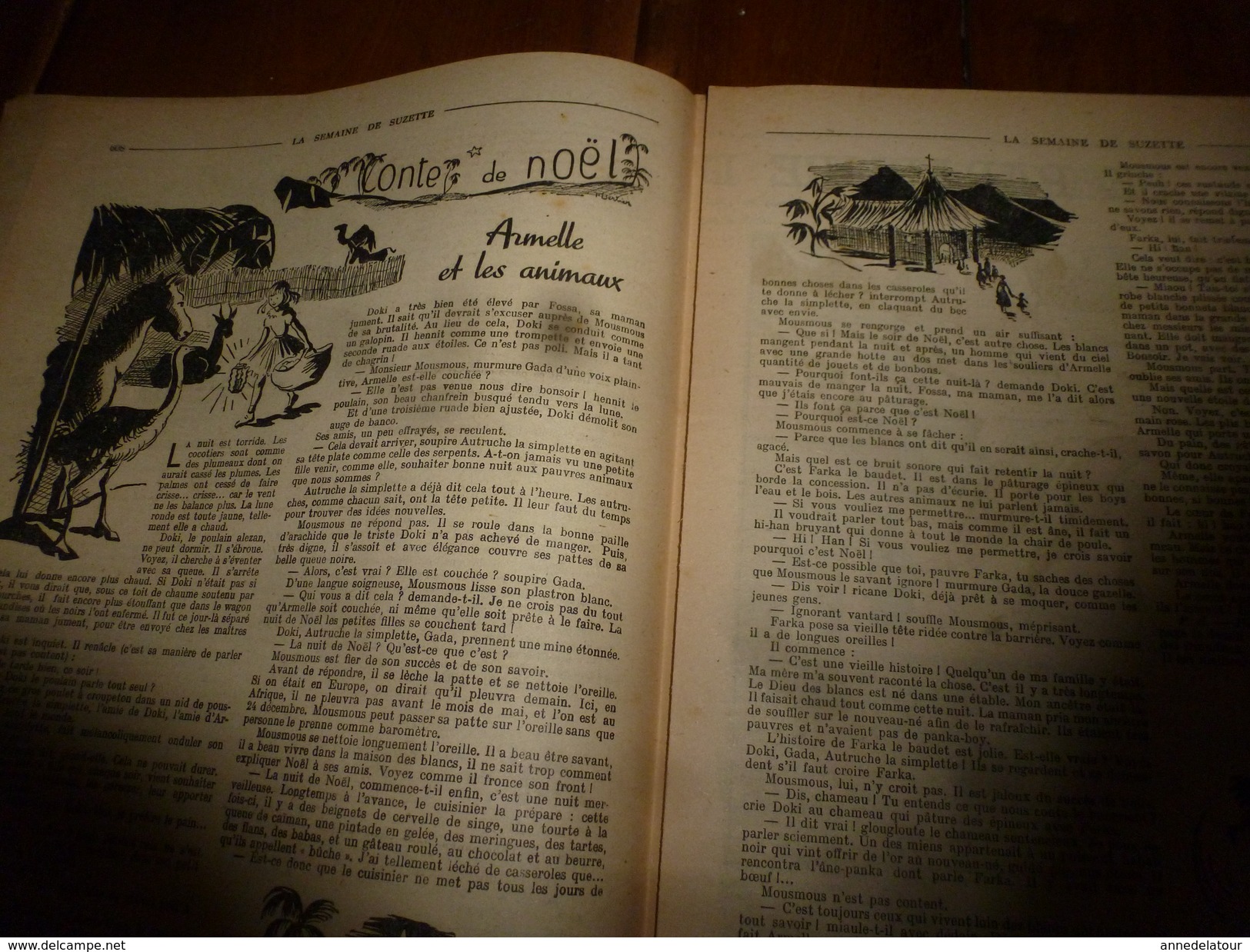 1948 LSDS (La Semaine De Suzette): Armelle Et Les Animaux ; Histoire Vraie De Bêtes Pas Bêtes ; Etc - La Semaine De Suzette