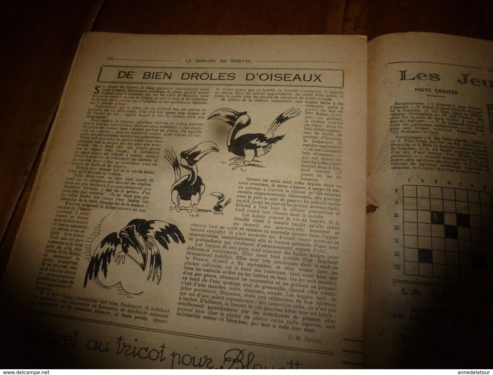 1948 LSDS (La Semaine De Suzette): Leçon De Politesse ; Dame TARTINE Marie Sa Fille ; Drôles D'oiseaux ; Etc - La Semaine De Suzette